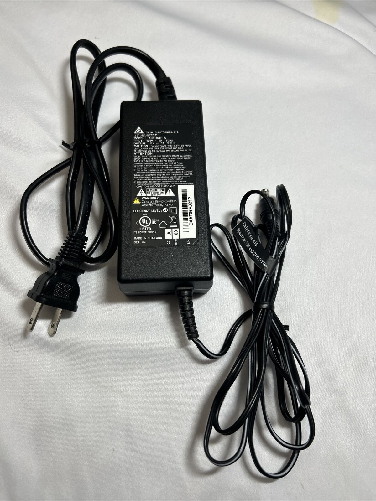 *Brand NEW* Delta Electronics ADP-36TR-A 60HZ ADP-36TRA 12V 3A 120V AC Adapter POWER Supply